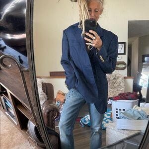 Italian made Navy Blazer with Gold Buttons